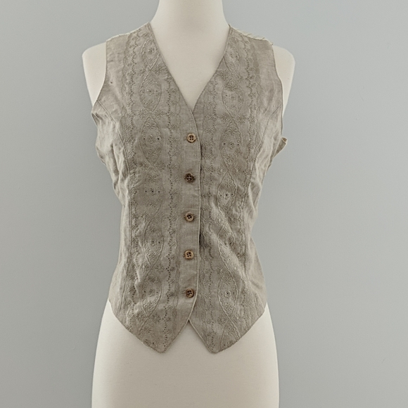 Vintage GAP Linen Vest - Picture 1 of 8